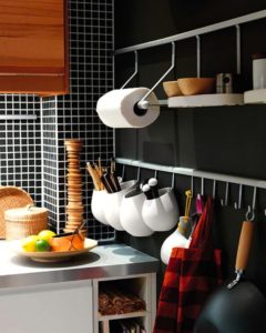 Kitchen rail storage